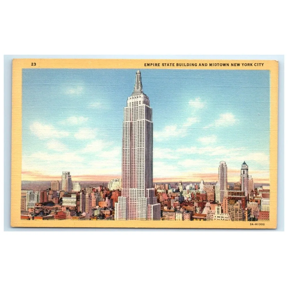 Vintage Postcard Empire State Building Midtown‎ New York City NY USA Curteich
